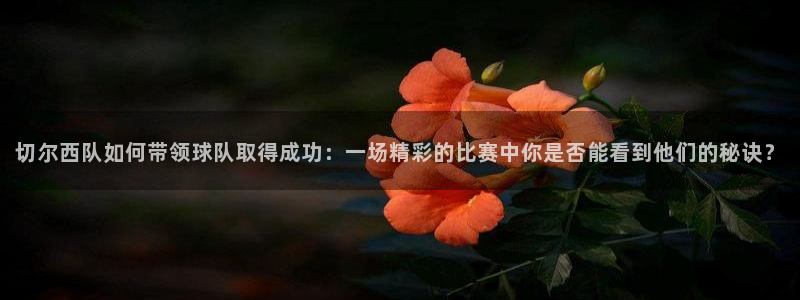  切尔西队如何带领球队取得成功：一场精彩的比赛中你是否能看到他