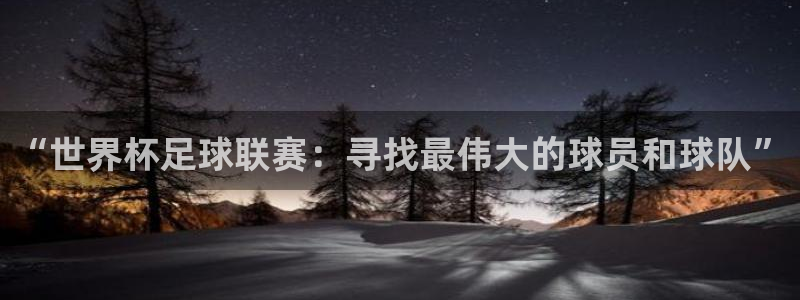  “世界杯足球联赛：寻找最伟大的球员和球队”