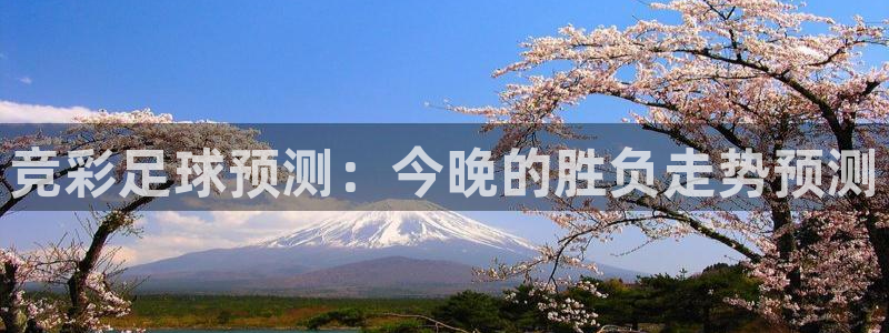 竞彩足球预测：今晚的胜负走势预测