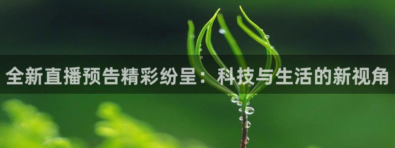 球神体育直播：全新直播预告精彩纷呈：科技与生活的新视角