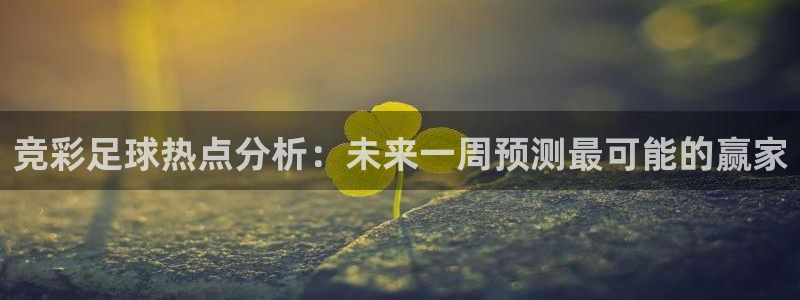 球神直播网：竞彩足球热点分析：未来一周预测最可能的赢家
